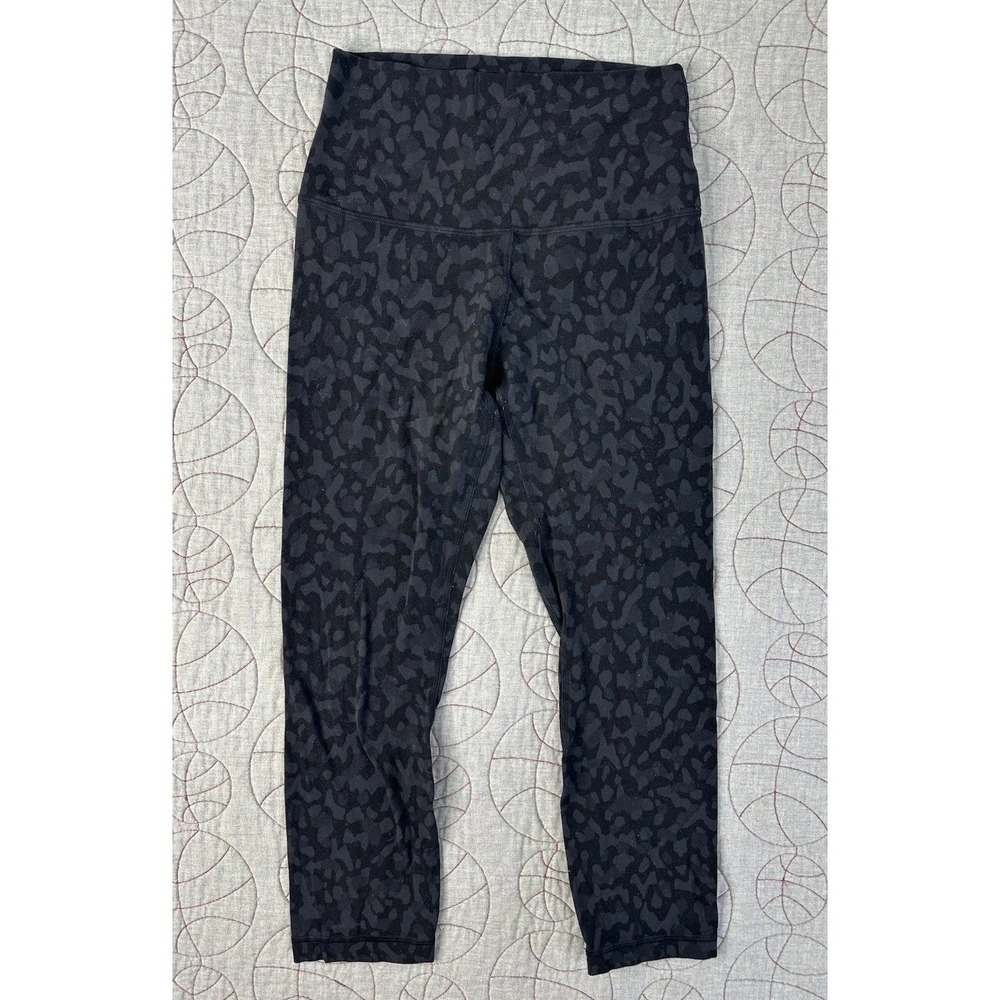 Lululemon Align Crop Legging Formation Camo‎ Deep Coal / Women's 4